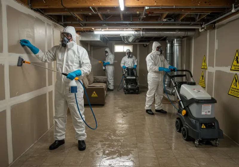 Basement Moisture Removal and Structural Drying process in Kihei, HI